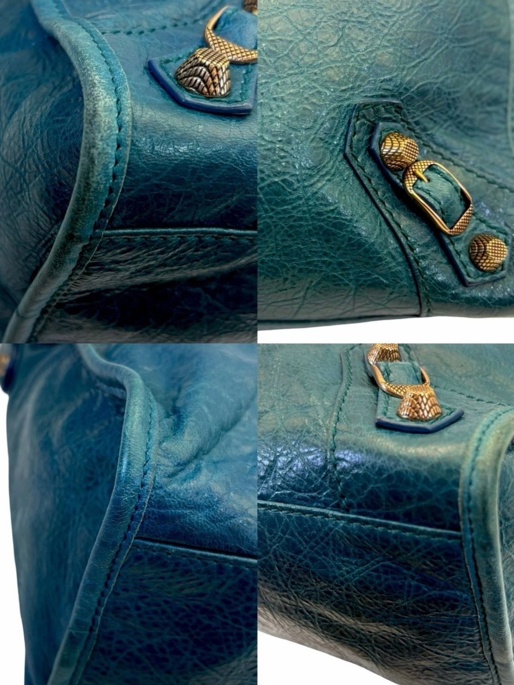 Balenciaga city bag Teal Leather Top-Handle & Shoulder Satchel - Picture 9 of 11